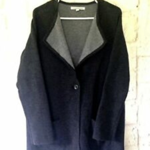 Catherine Malandruno Gray Pockets Cardigan Sweater - Picture 1 of 4